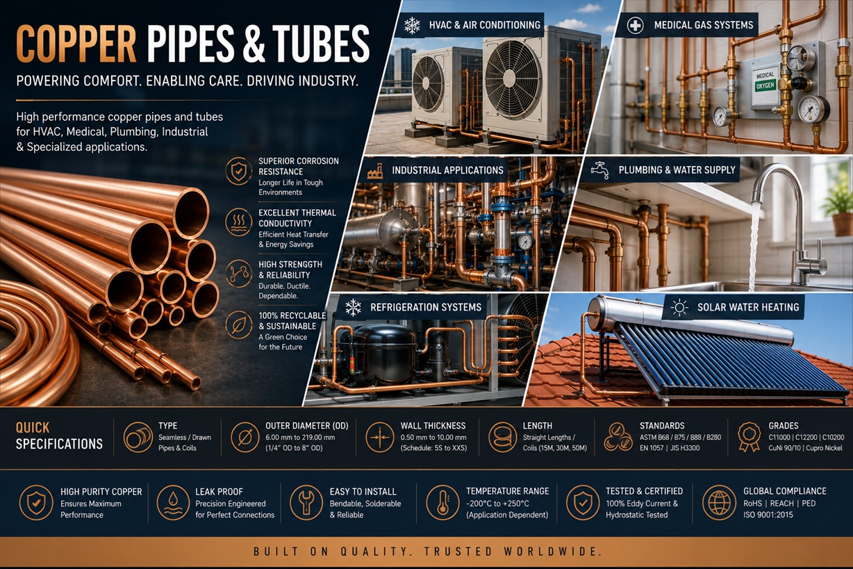 Copper pipe application overview