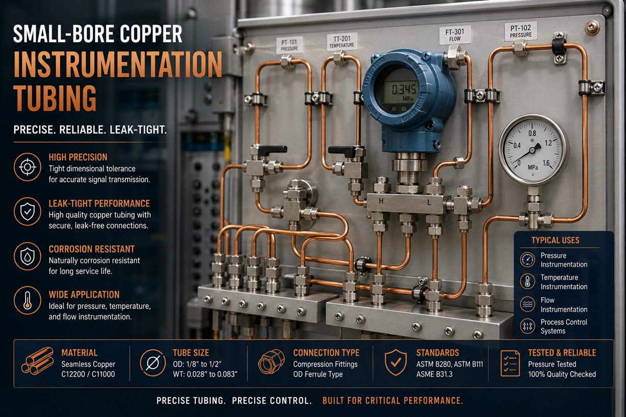 Small-bore copper instrumentation tubing