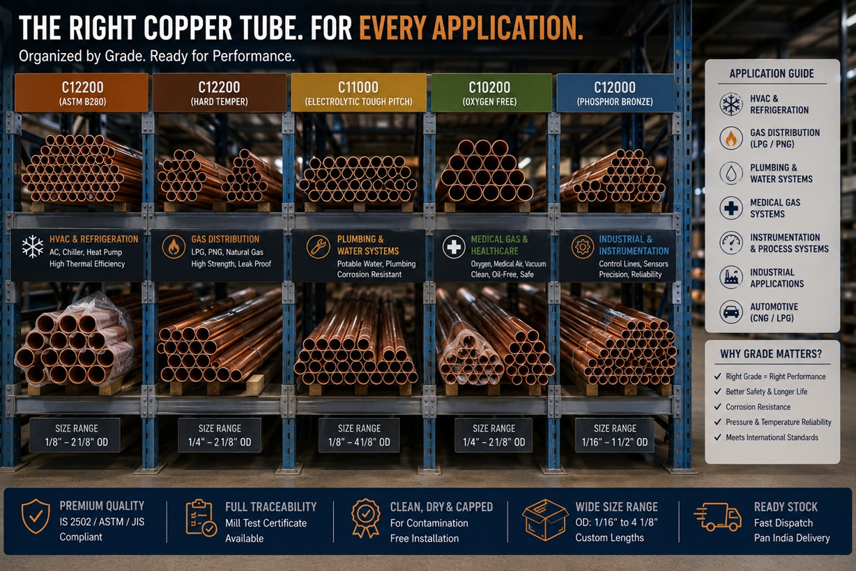 Application-specific copper tubing warehouse
