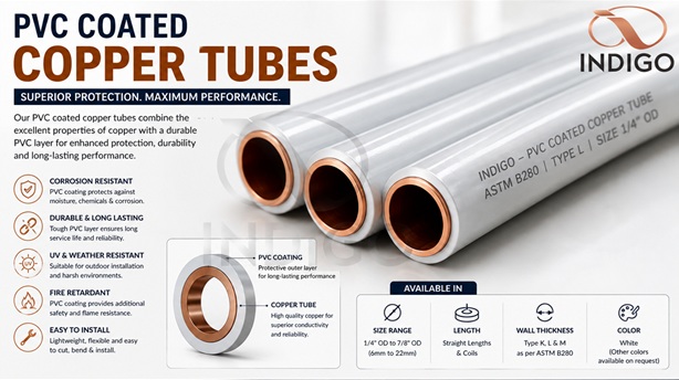 Coated Copper Tube Showing Protective Outer Layer