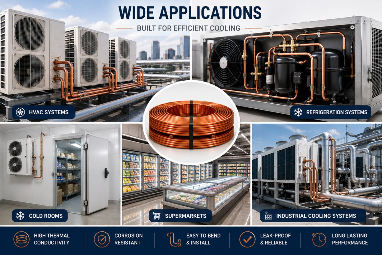 Copper pancake coil industrial applications