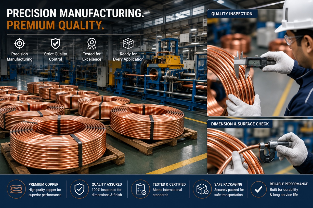 Finished pancake coils undergoing quality inspection