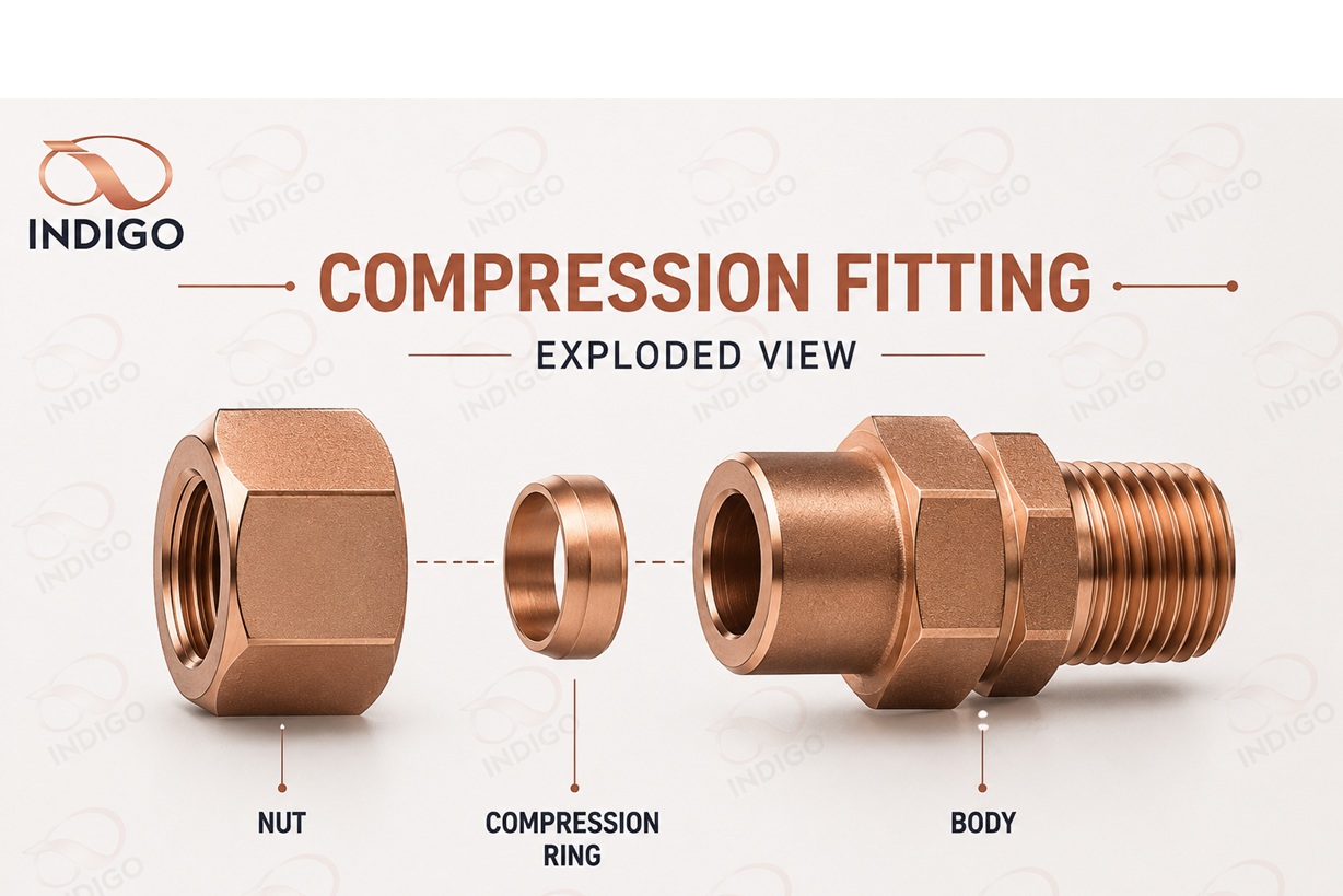 Compression fitting components