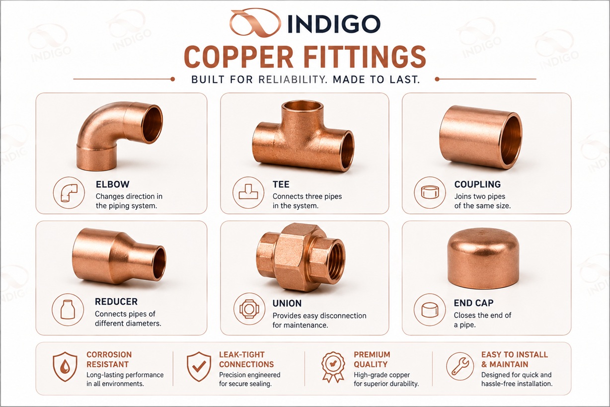 Copper fitting product range