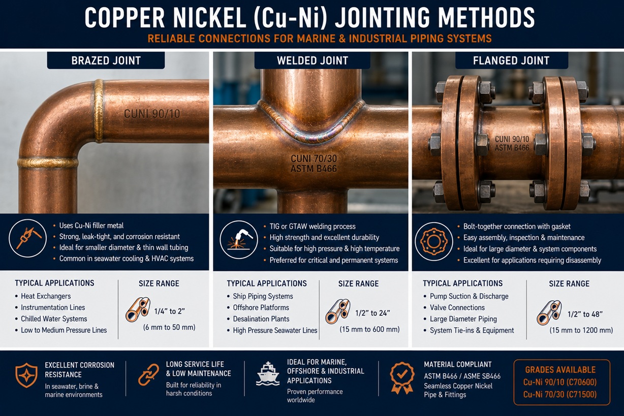 Copper-nickel jointing methods