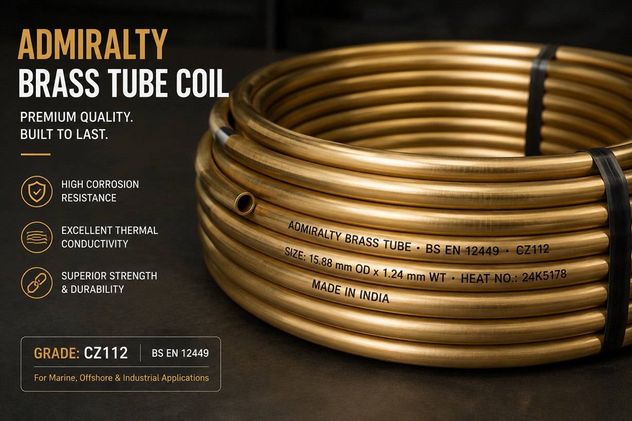 Admiralty brass tube with grade marking
