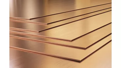 Copper flat sheet used in industrial electrical roofing and fabrication applications