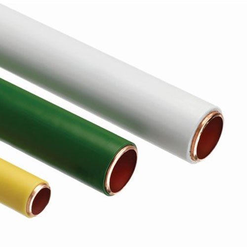 Copper pipe with PVC coating for HVAC gas and plumbing applications