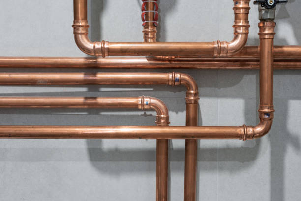 Copper plumbing connections using soldering brazing compression and press fit methods