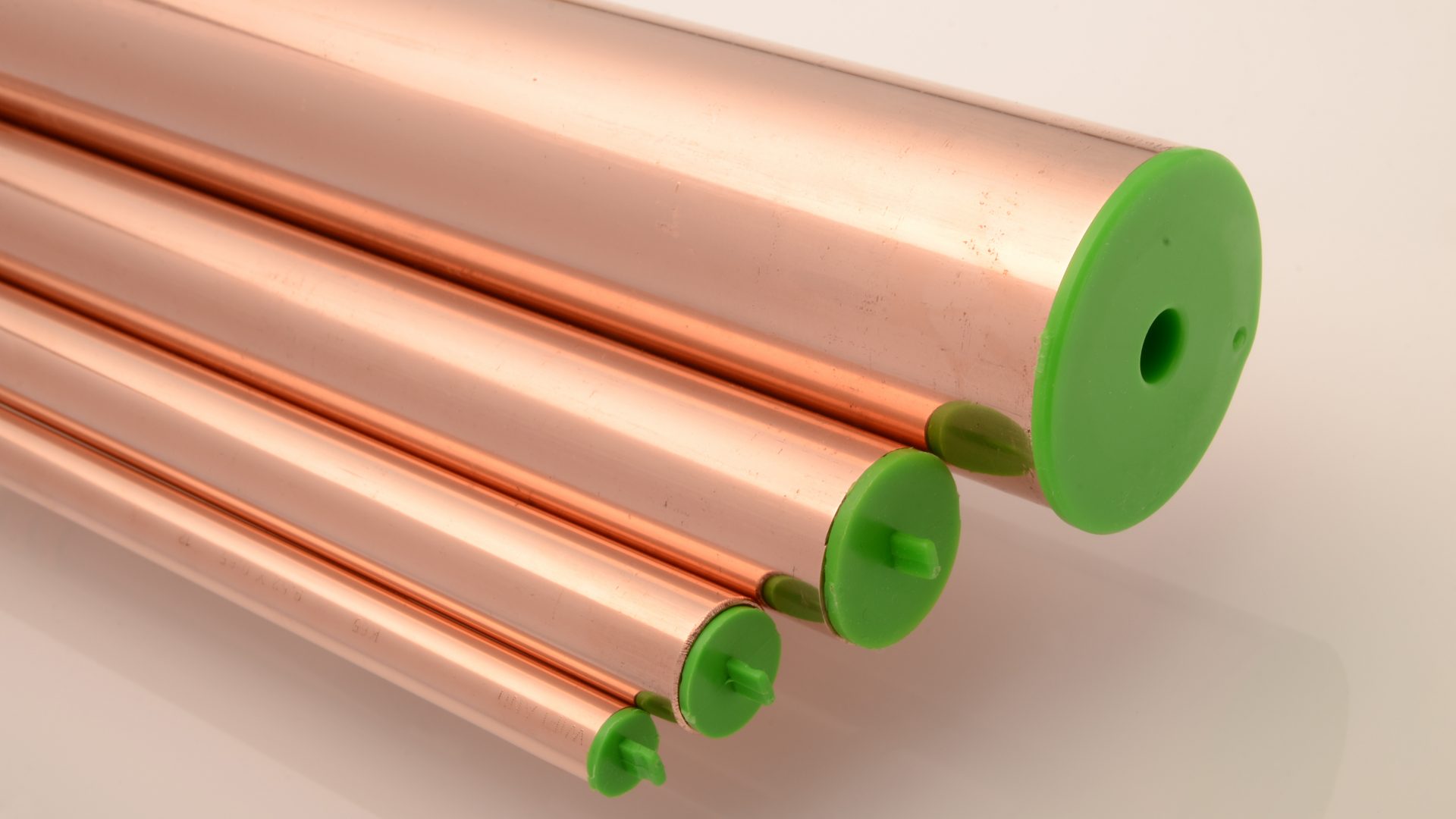 High pressure copper tubing used in HVAC, refrigeration, gas and industrial systems