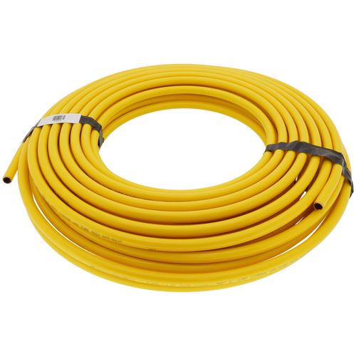 Yellow coated copper gas line used for LPG and propane gas systems